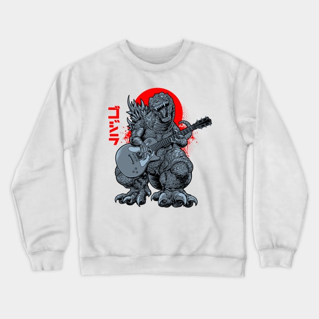 GODZILLA THE STREET MUSICIAN Crewneck Sweatshirt by Wagum Std